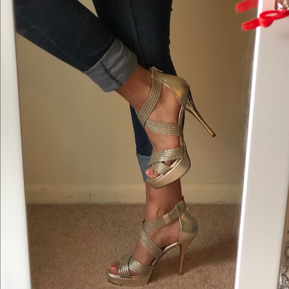Sexy, zigzag rhinestones high heels - Picture 5 of 5